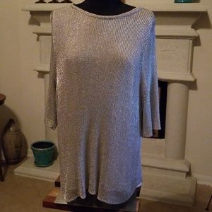 Silver metallic tunic